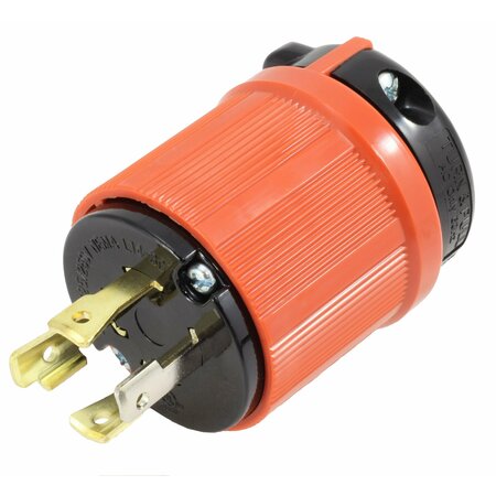 AC WORKS NEMA L14-30P 30A 125/250V 4-Prong Locking Male Plug With UL, C-UL Approval in Orange ASL1430P